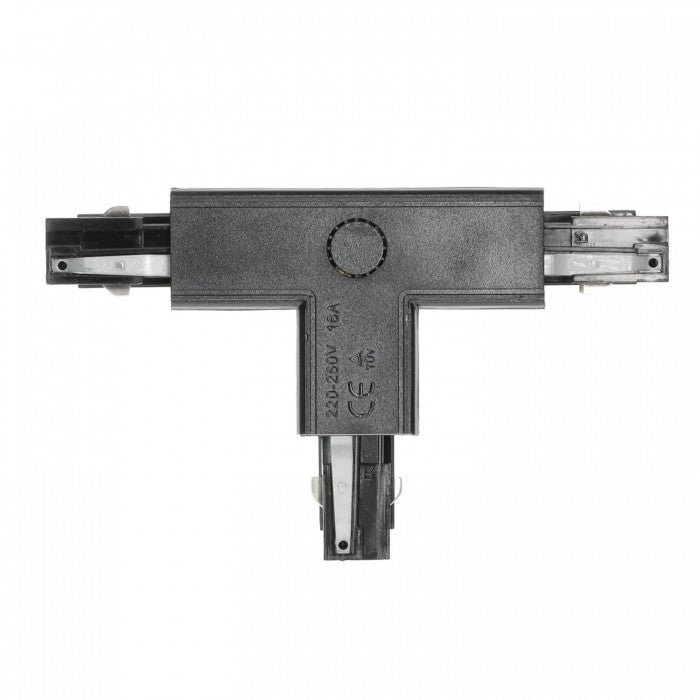 Conector T STÂNGA pentru șină cu 3 circuite negru NEXTRACK, Kobi