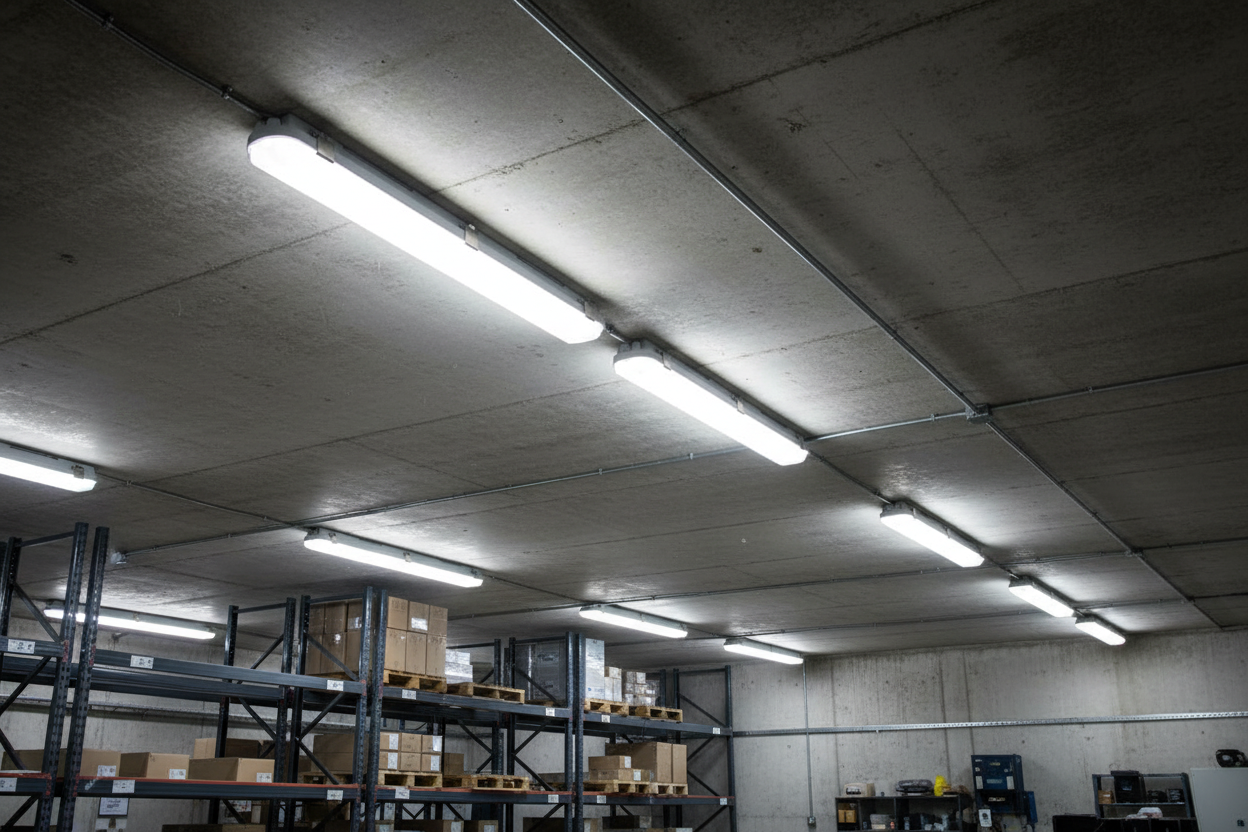 Corp iluminat LED etanș Solentis - context industrial