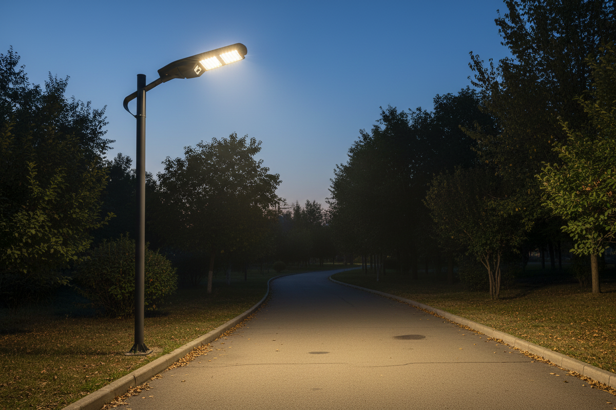 Corp stradal solar LED 80W Suno pe stâlp înalt