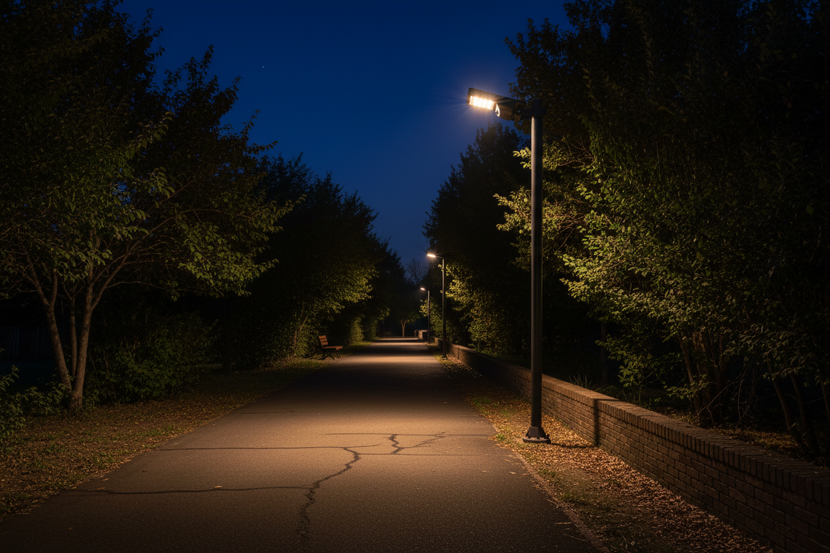Corp stradal solar LED Suno Novelite montat pe stâlp