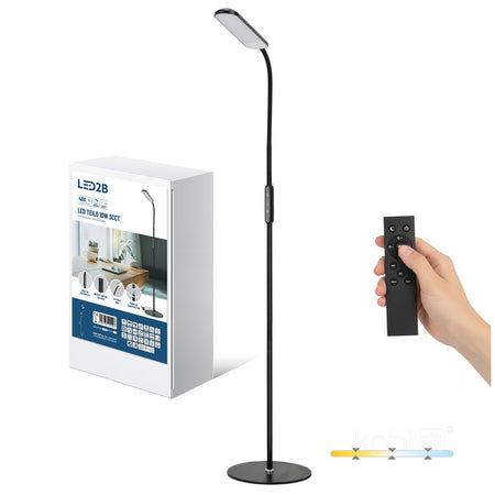 Lampadar LED TEILO 10W 3CCT negru, Kobi