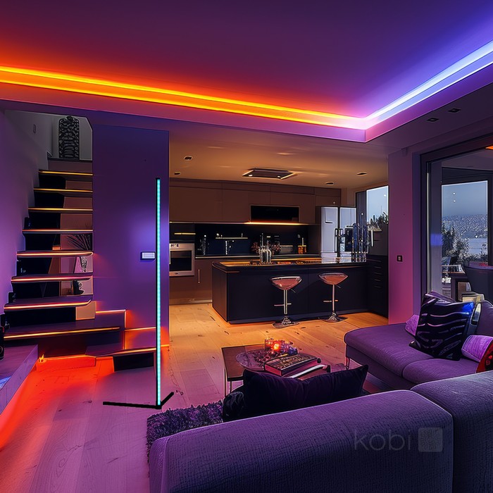 Lampă de podea PLAY SL 6W RGB, Kobi