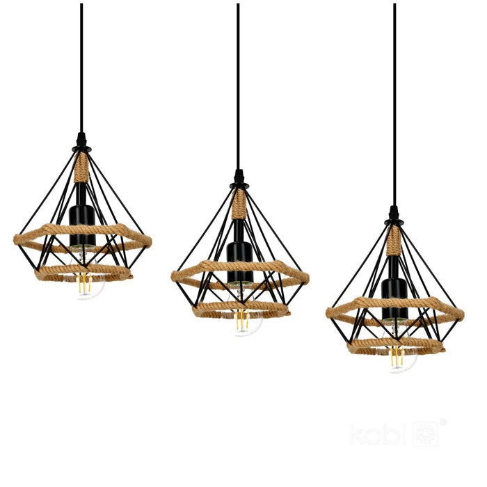 Lampă suspendată BOHO SIENA 3xE27, Kobi