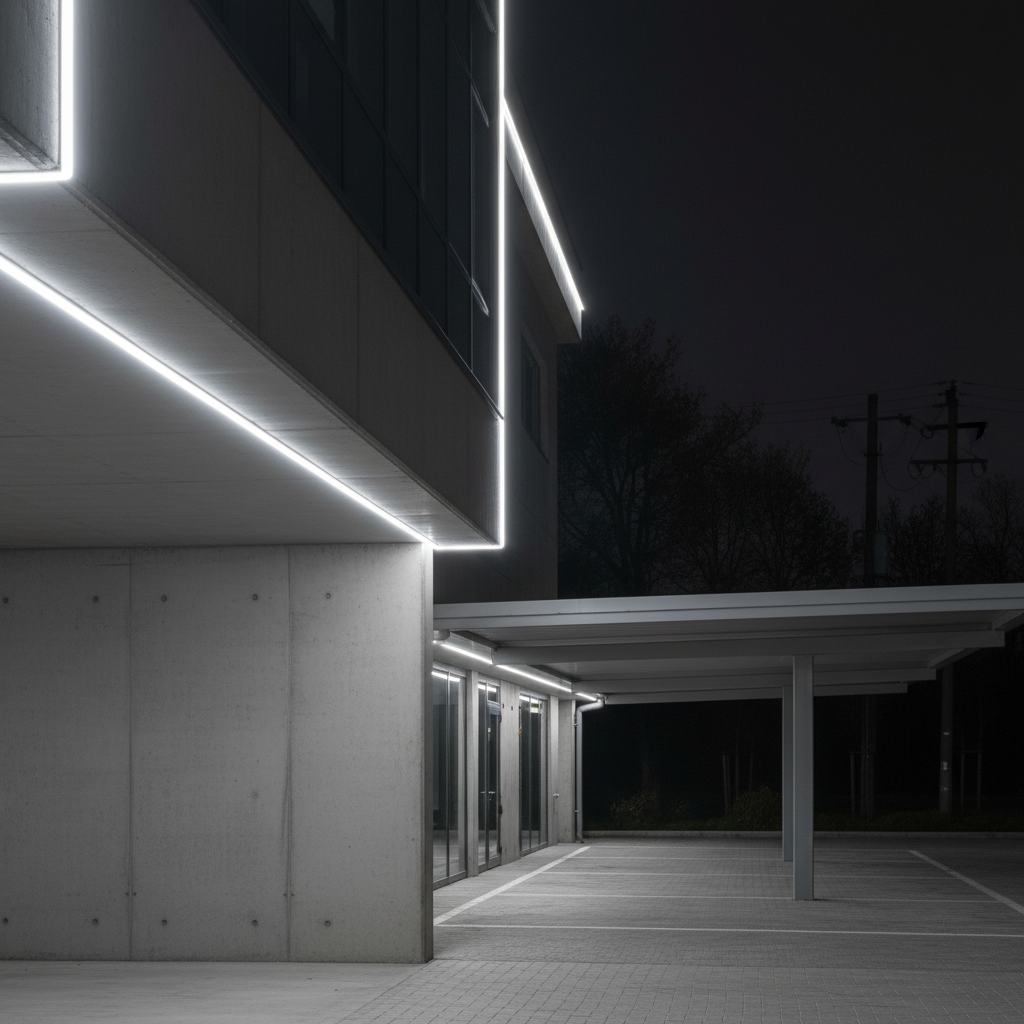 Bandă LED COB 24V alb rece 6400K IP65 rezistentă la apă pentru exterior protejat și aplicații industriale