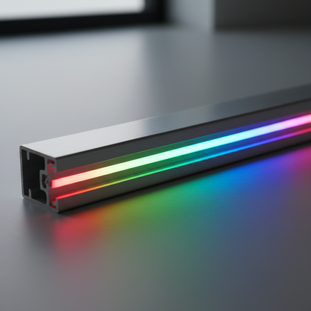Bandă LED COB RGB 24V cu lumină continuă multicoloră fără puncte vizibile