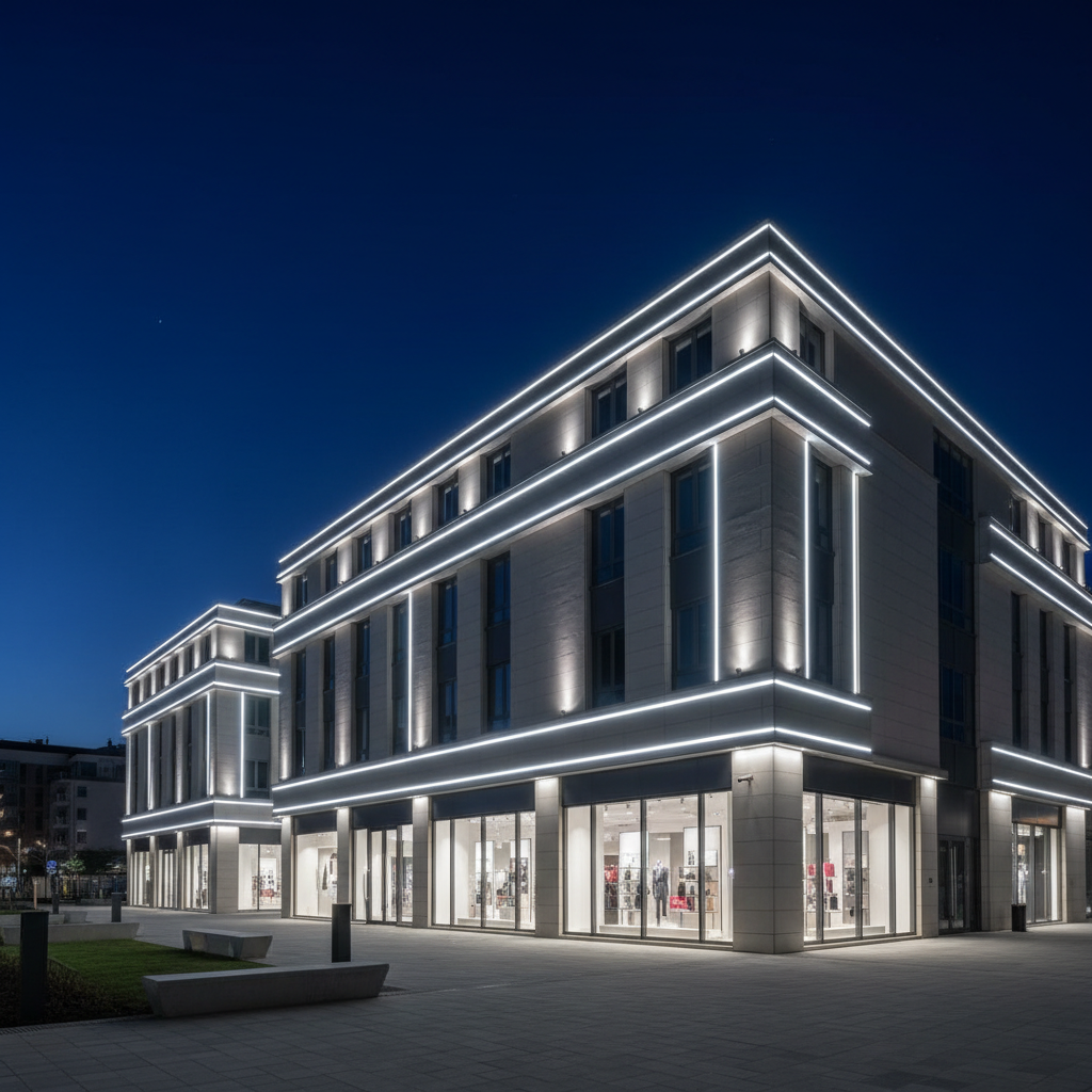 Bandă LED 24V alb neutru 4000K IP65 pentru spații comerciale exterior