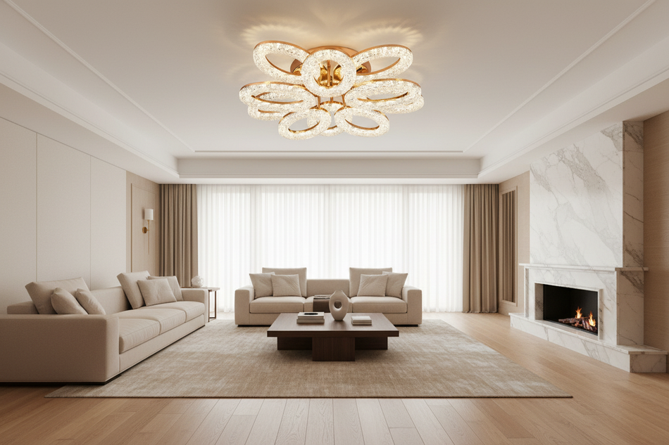 Lustră LED Lucce în context interior luxos