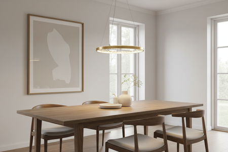 Pendul LED Linea în context dining