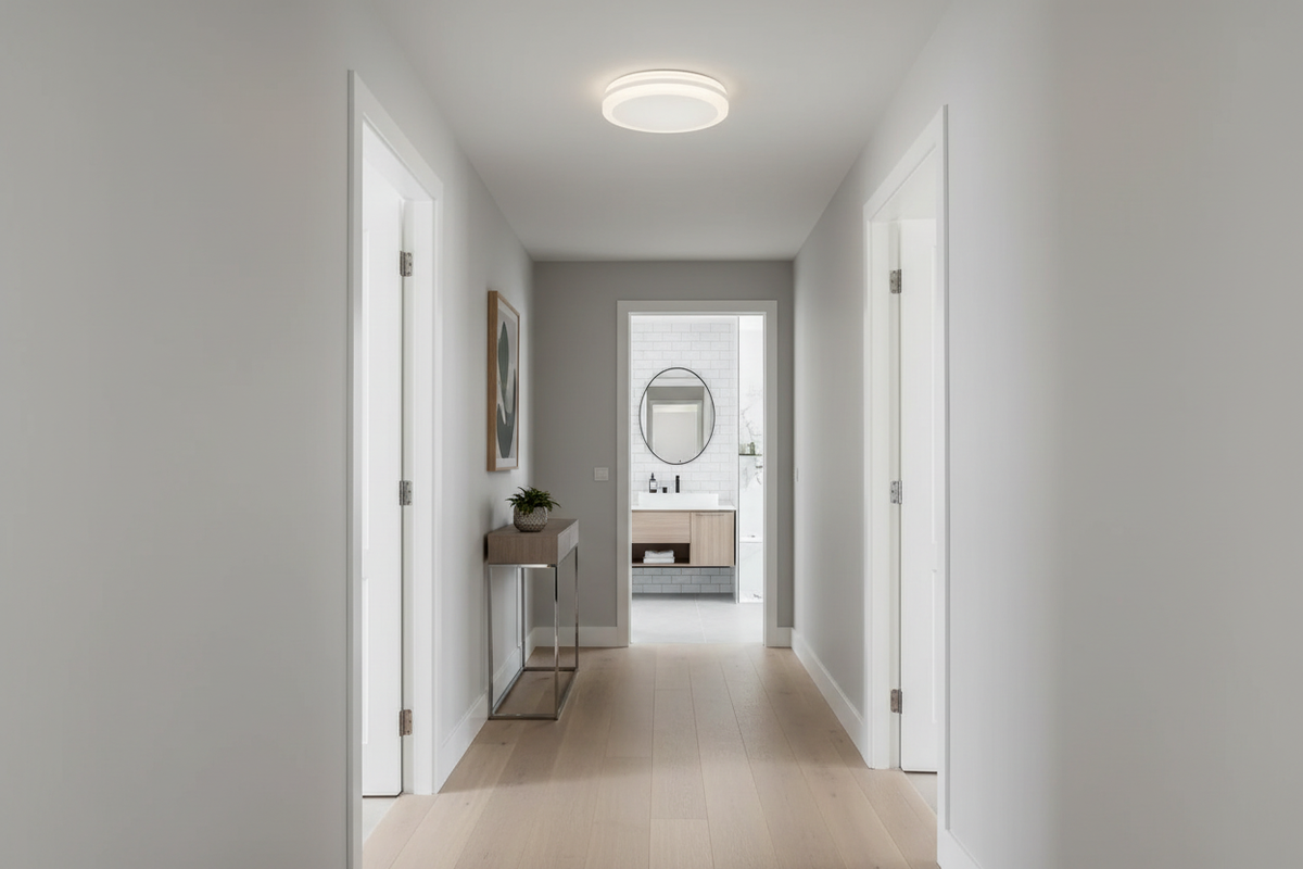 Plafonieră LED 30W Erste montată în baie/hol modern