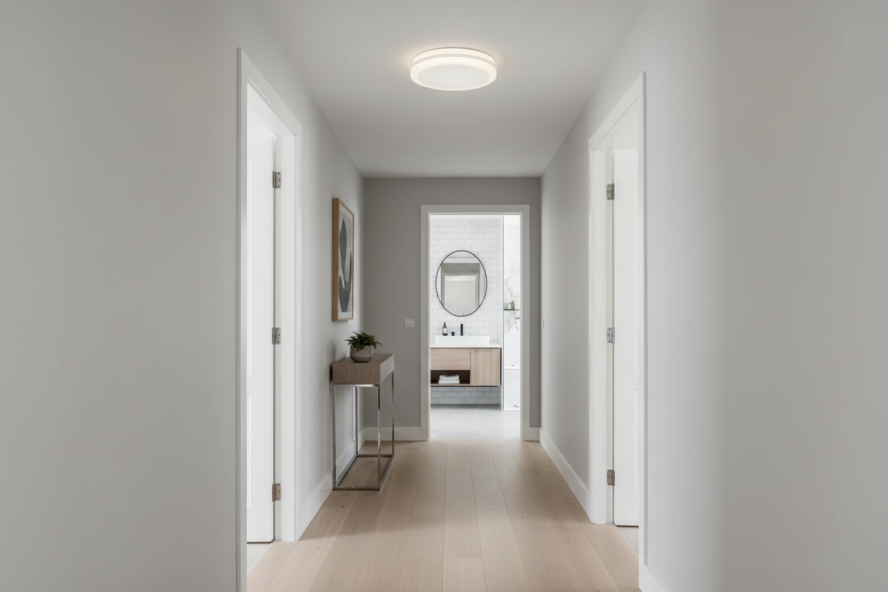Plafonieră LED 30W Erste montată în baie/hol modern