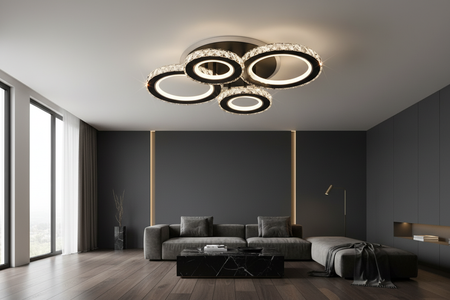Plafonieră LED Echo în context interior elegant