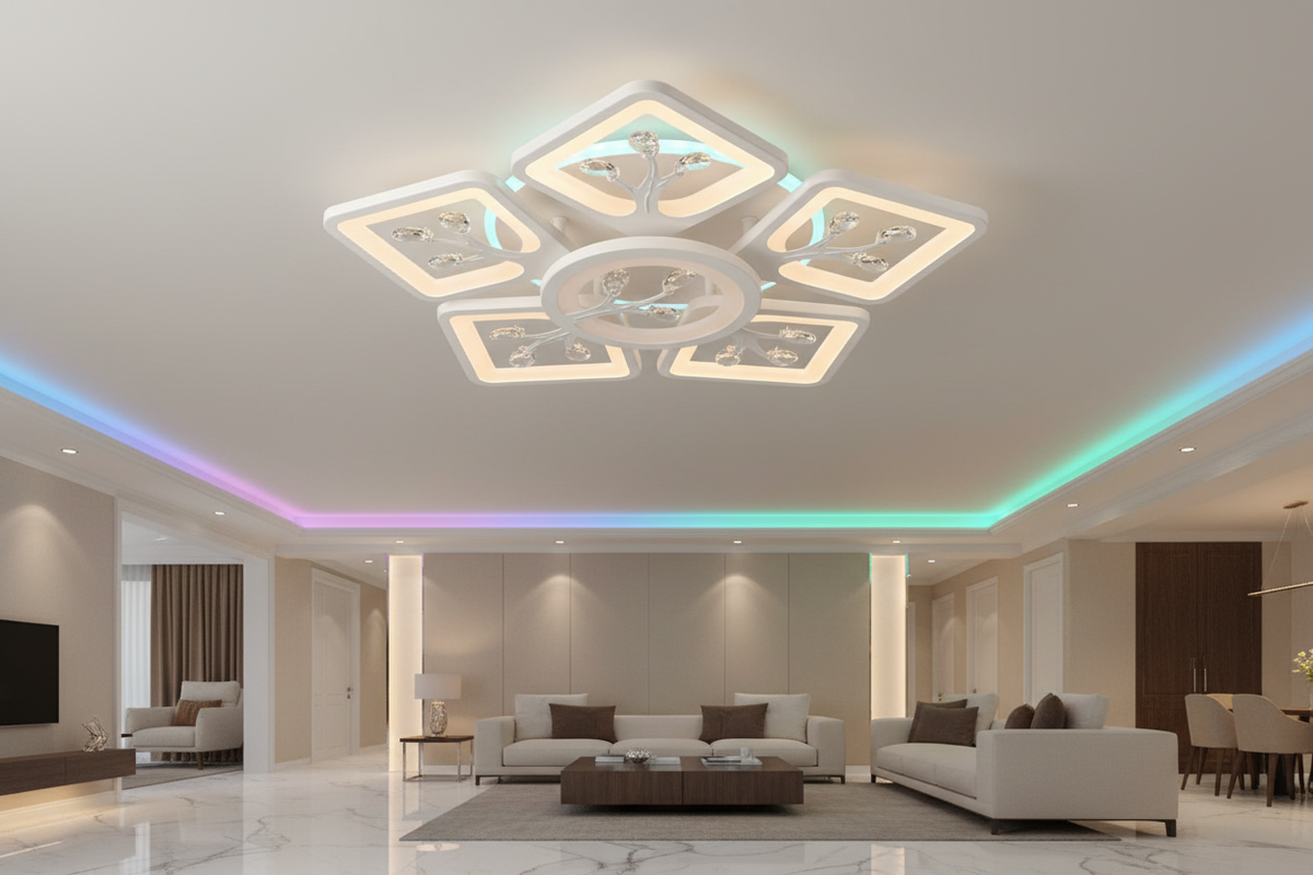 Plafonieră LED Trees în context interior elegant